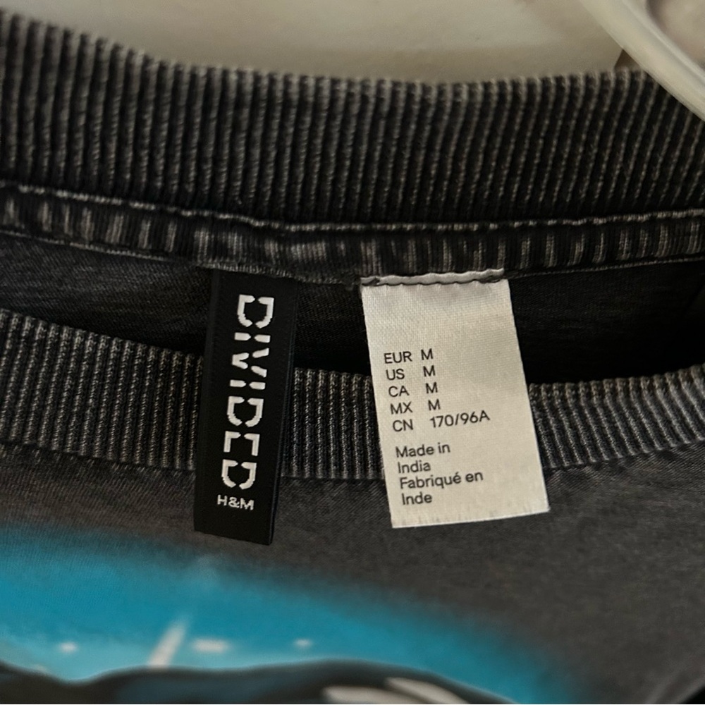 NWOT H&M Divided Cropped Graphic Boxy Tee - Picture 2 of 3